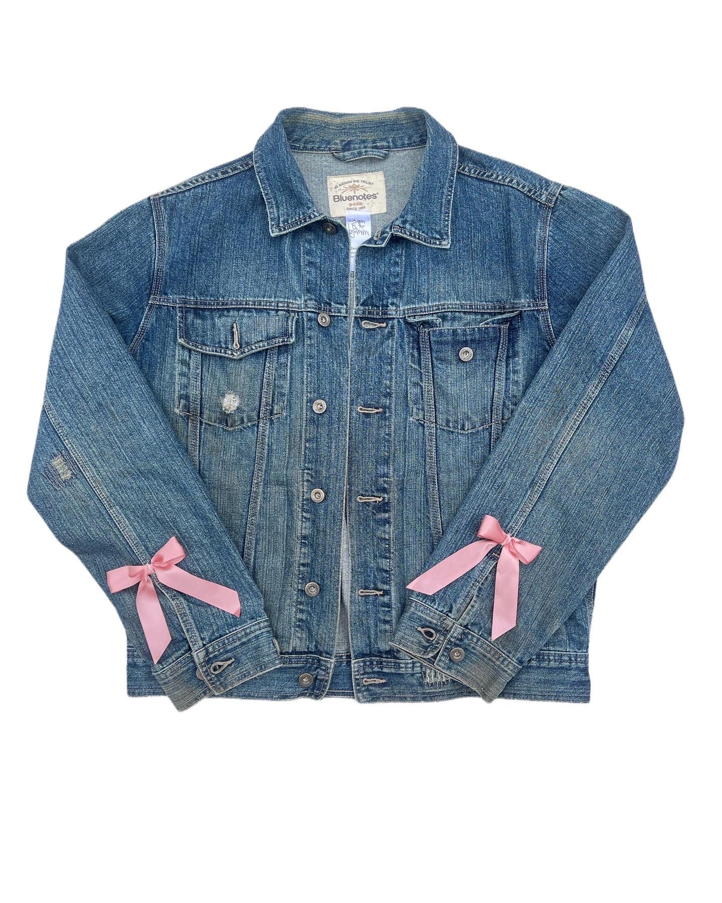 custom lace up back denim jacket pynnandsew