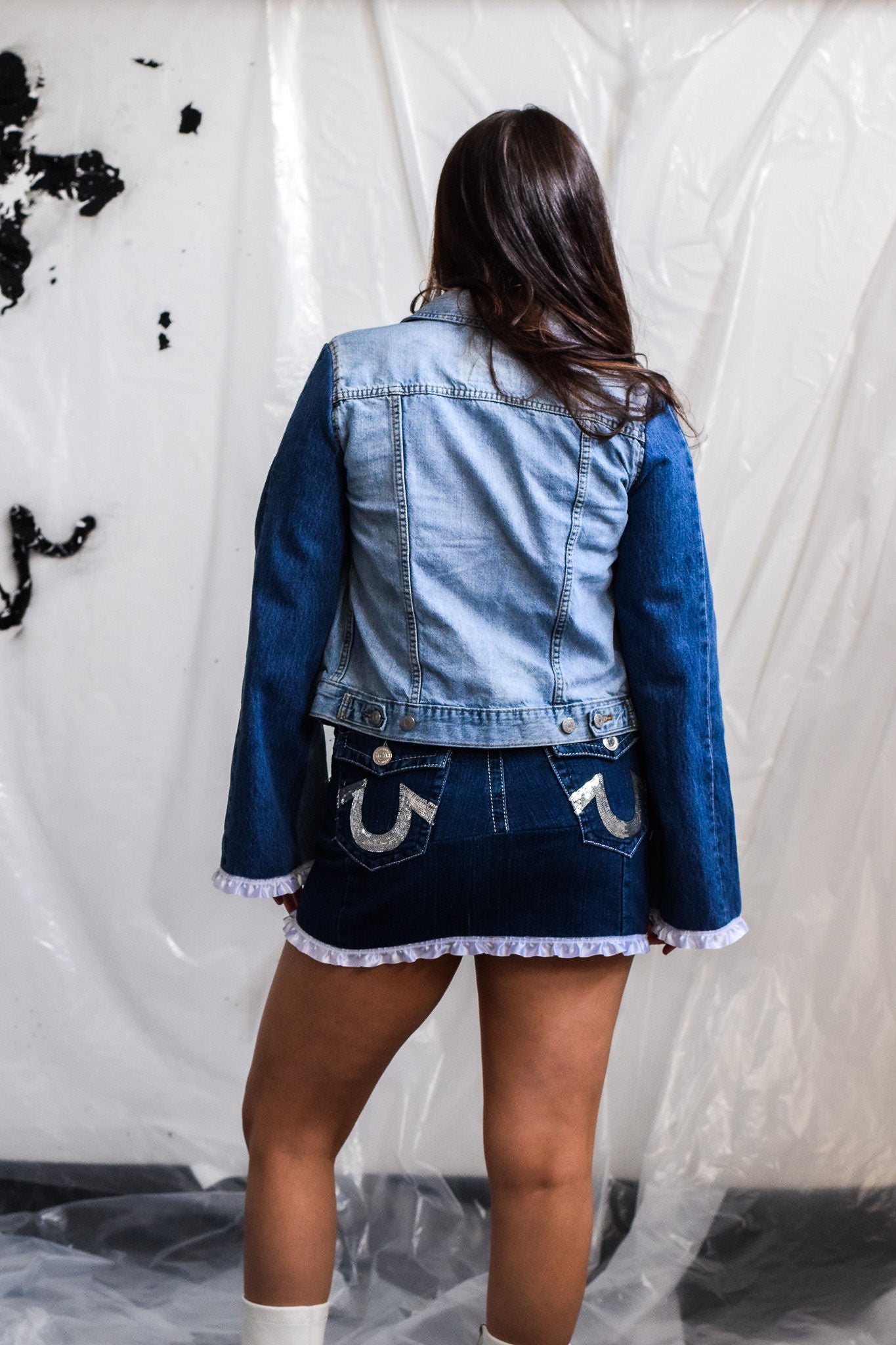 true religion mini skirt